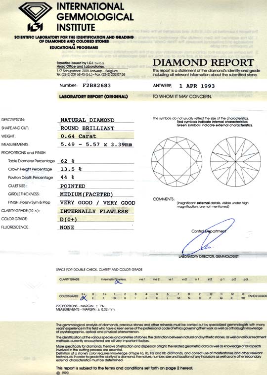 Foto 9 - Bester Diamant 0,64ct Lupenrein River VG/VG, IGI, D5679