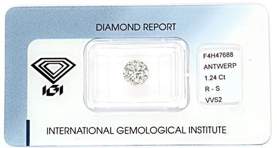 Foto 1 - Diamant 1,24ct Brillant IGI VVS2 Super Brillianz, D5884