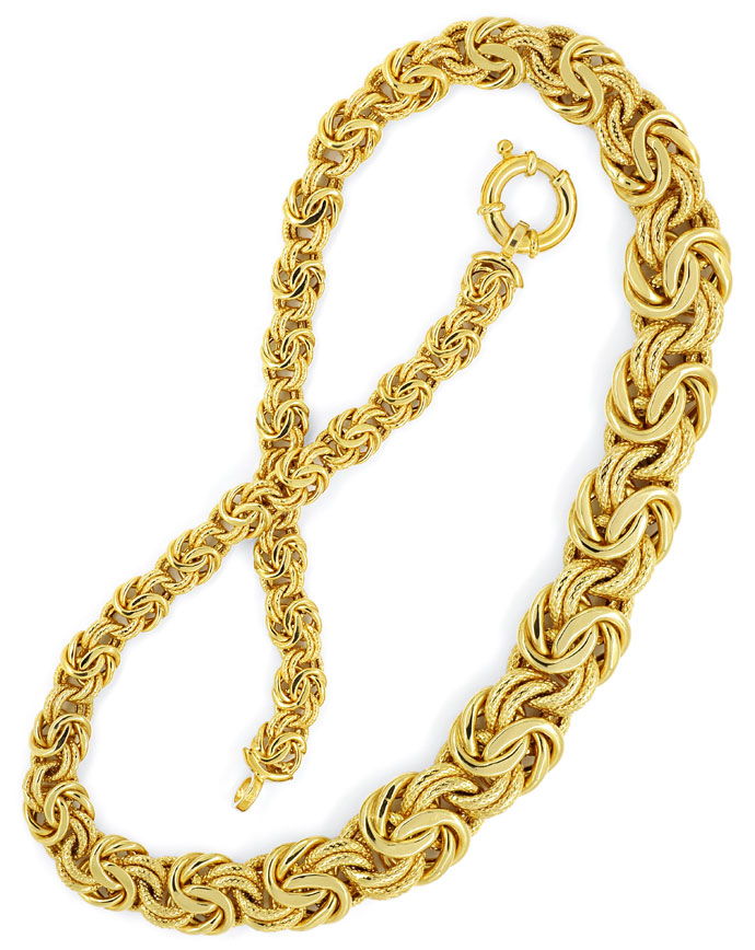 Foto 3 - Flaches Königsketten Collier im Verlauf in Gelbgold 14K, K3005