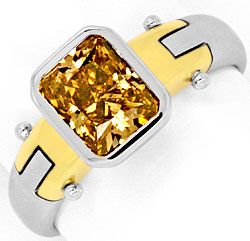 Foto 1 - 1,59 Carat Goldbraun Diamantring 18K Gelbgold-Weißgold, R3027